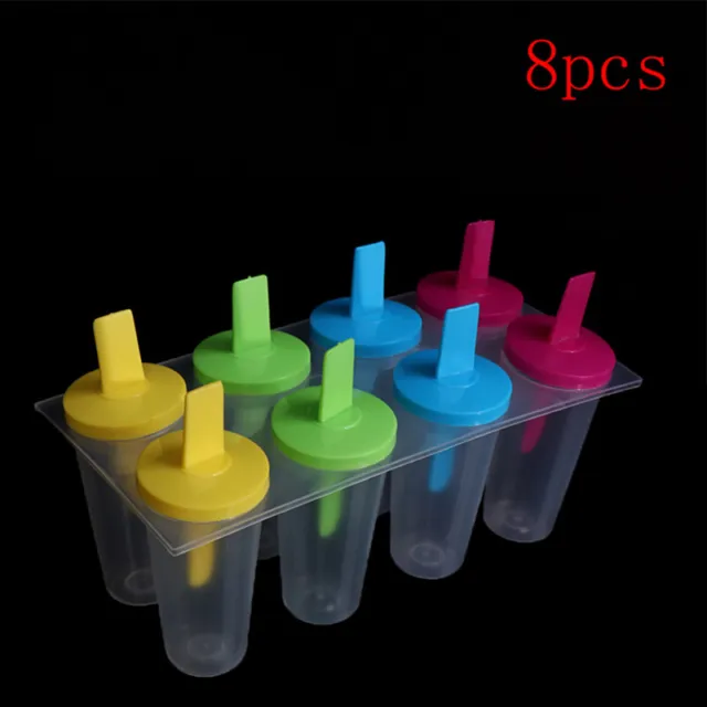 8Pcs Ice Cream Lolly Maker Form DIY Mould Frozen Popsicle Yogurt Molds ToolH`uk