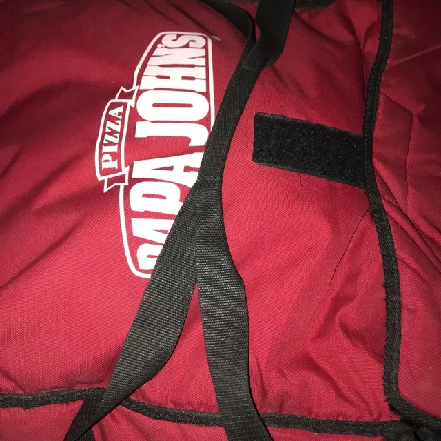 Papa John’s Pizza Insulated Thermal Large Red Delivery Hot Bag SHIPS FREE