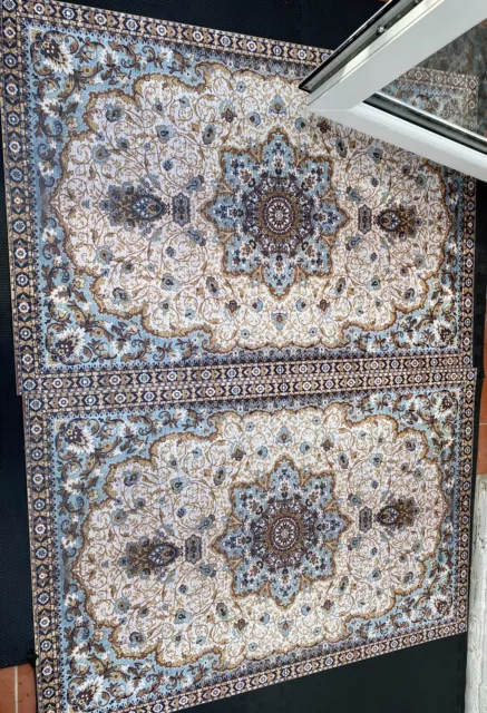 Pair of Vinyl Rug Extra Large Decorative Carpet Middle eastern style 80x120 cm