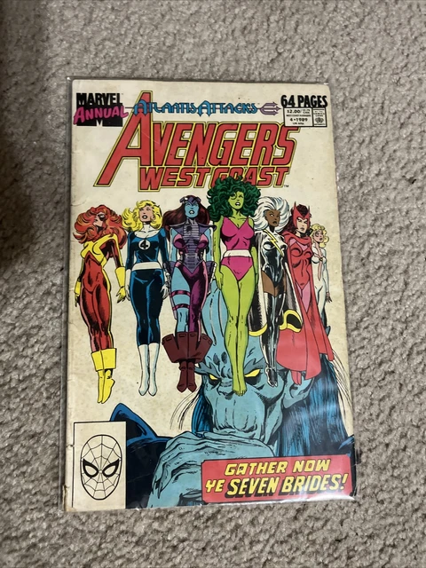 Avengers West Coast Annual # 4 - 1989 Marvel (vf-) Atlantis Attacks Chapt. 12  B