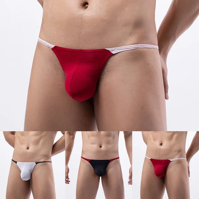 Low Waist Men's Sexy G String Thong Bikini Underwear Pouch Panties Swimwear