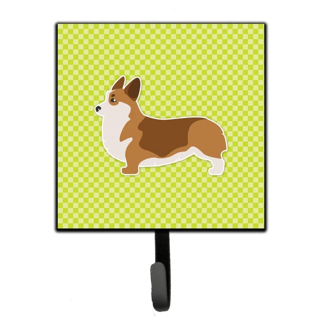 "Caroline's Treasures Corgi Checkerboard Green Leash or Key Holder BB3820SH4,...