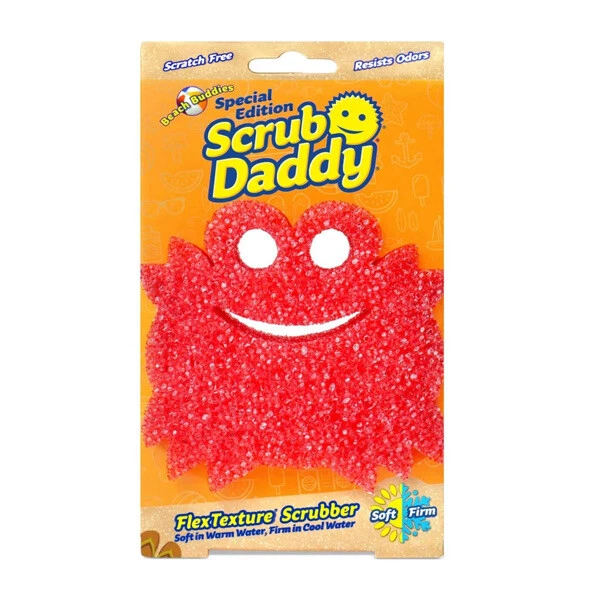 SCRUB DADDY SPECIAL EDITION RED CRAB NonScratch FlexTexture Sponge NEW