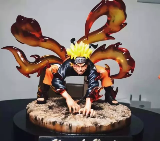 Naruto GK Nine Tail Demon Fox Naruto Immortal Mode Handmade Model Pendant Statue