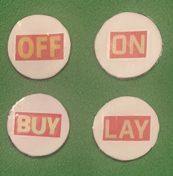 Handmade Casino Dice Craps Lammers — OFF ON BUY LAY — Complete Four Lammer Set