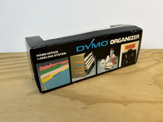 Vintage Dymo Organizer 1610 Label Maker & Tape (Grey) ~ Takes 1/4" & 3/8" Tape