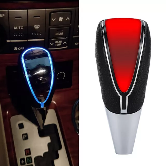 Car Auto Gear Shift Knob Red LED Light Color Touch Activated Sensor USB Charge