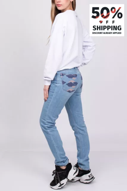 RRP €310 ACNE STUDIOS BLA KONST Jeans W25 L32 Stampati con effetto invecchiato Made in Italy