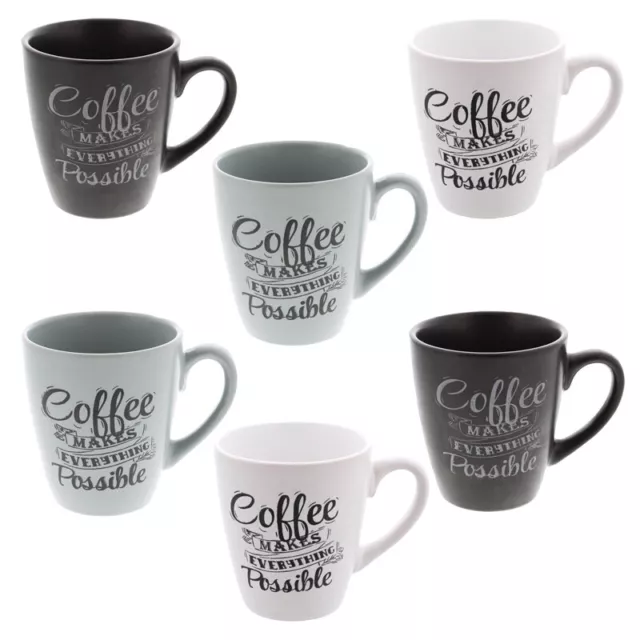 Kaffeebecher 6 Stück Coffee Tassen 200ml Possible 3 Farben Kaffee Becher Tasse