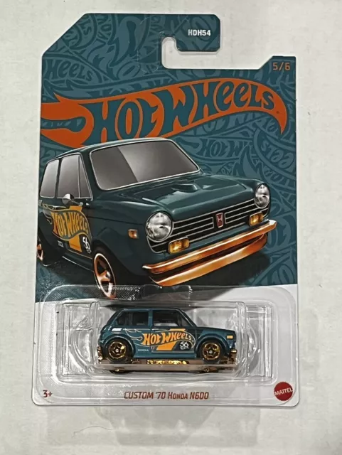 Hot Wheels 56th Anniversary Pearl and Chrome 2024 Custom '70 Honda N600 Toy Car