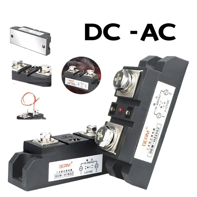 Industrial Solid State Relays Module Dc Ac 4 32vdc To 30 480vac 60 80