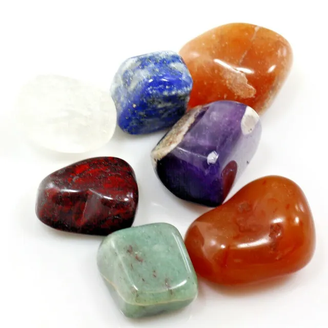 Natural Gemstone Healing Raw Stone Chakra Pack PristineDecor Freedom Nugget 7pcs