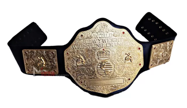 WORLD HEAVYWEIGHT BIG Gold Championship Replica Belt 2Mm Brass Adult ...