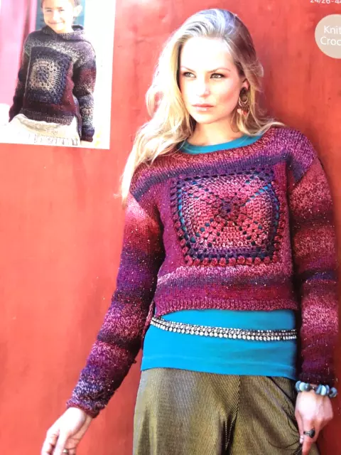 Sirdar Knitting & Crochet Pattern 9895 Ladies Sweater 24 - 46" Aran Original 2