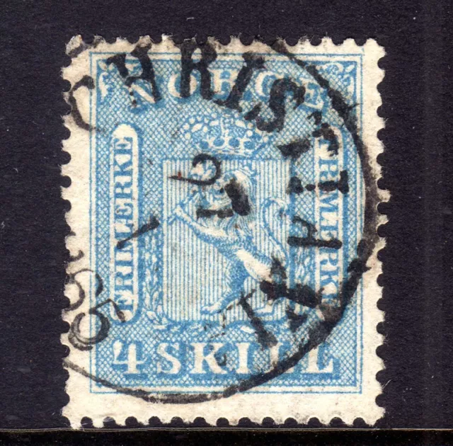NORWAY 1863-6 CODA EMISSIONE 4sk PALLIDO BLU USATO, SG 16