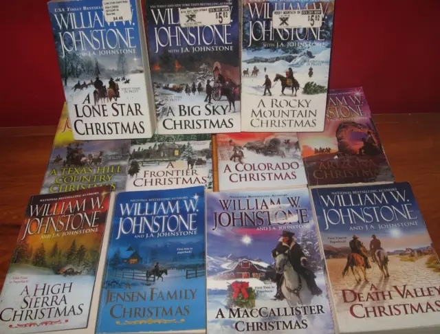 Complete Series Set by WILLIAM W JOHNSTONE J A lot of 11 Western Christmas books