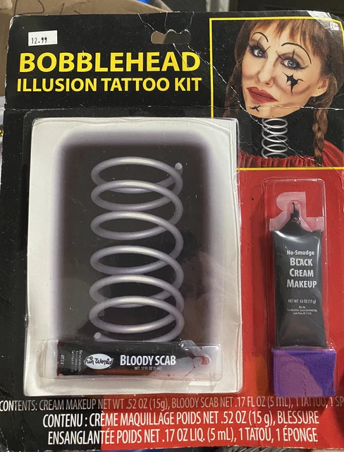New Halloween Makeup Lot Bobblehead Illusion 3D FX Buttons Kit Costume Horror