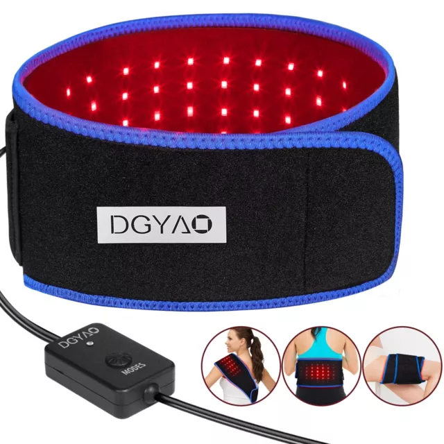 2 IN 1 Near Infrared LED Red Light Therapy Wrap Pad For Pain Relief Waist Belt