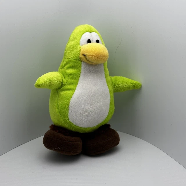 DISNEY CLUB PENGUIN Plush Green Penguin Stuffed Animal Doll Toy