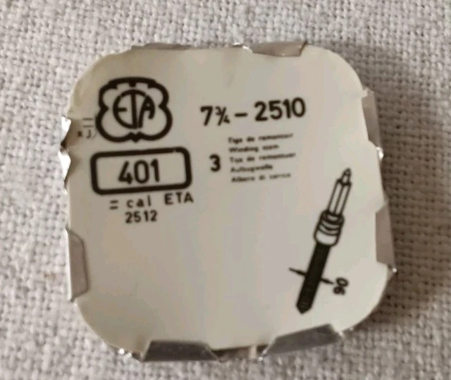 Pièce De Rechange Originale ETA 2512 – Référence 1 - 7 3/4, Neuve Sans étiquette