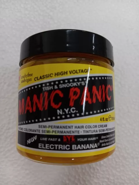 Manic Panic Vegan Semi Permanent Hair Dye Color Cream 118 mL ELECTRIC BANANA