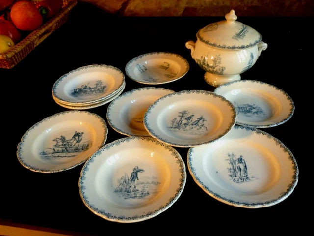 ANCIENNE ASSIETTE PUBLICITAIRE En Faience Fine Choisy Le Roi Xixeme Polychrome EUR 22,50