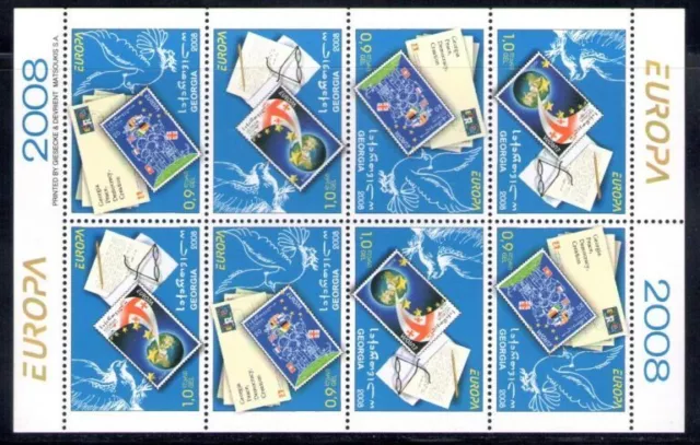 2008 EUROPA CEPT Georgia, 4 pairs, from booklet, MNH **