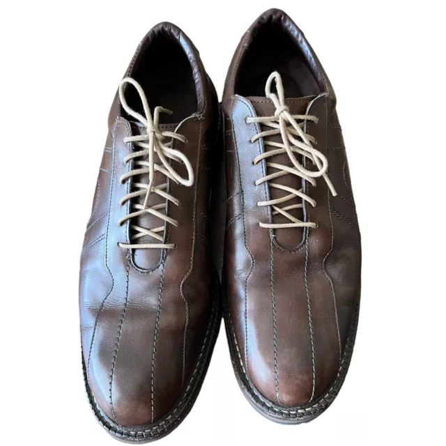 ALLEN EDMONDS VOYAGER Brown Leather Oxford Walking Shoes Lace up Mens ...