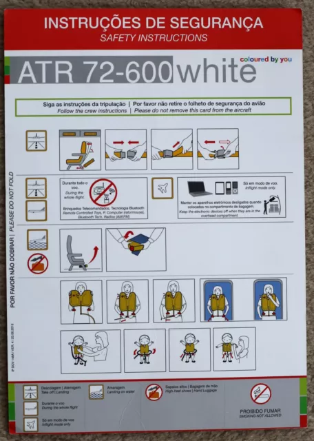 safety card white atr72-600