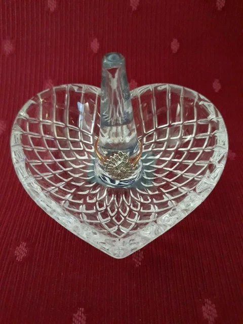 Crystal Heart Shaped Ring Holder, Celebrations By Mikasa - NEW!!!