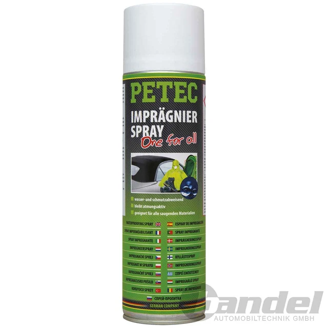 1x PETEC 500ml SPRAY IMPREGNANTE PULIZIA CAPOTE TESSUTO PROTEZIONE A LUNGO TERMINE