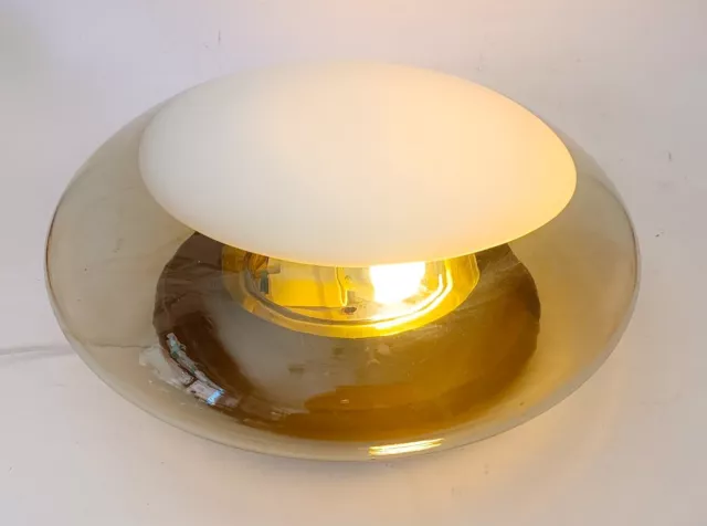 ♥ Lampada Da Tavolo Leucos Vintage Design Roberto Pamio Vetro Di Murano Anni 70