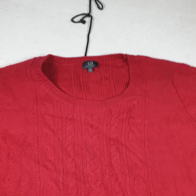 Sportscraft Womens Sweater Jumper Size L Large Red Crewneck Long Sleeve 2