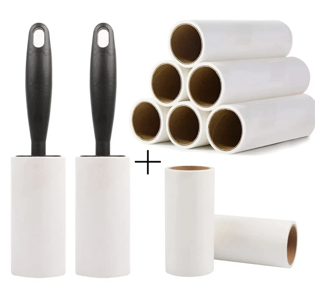 10 Pcs Lint Roller 600 Sheets Pet Hair Removal for Clothes Strong Adhesive
