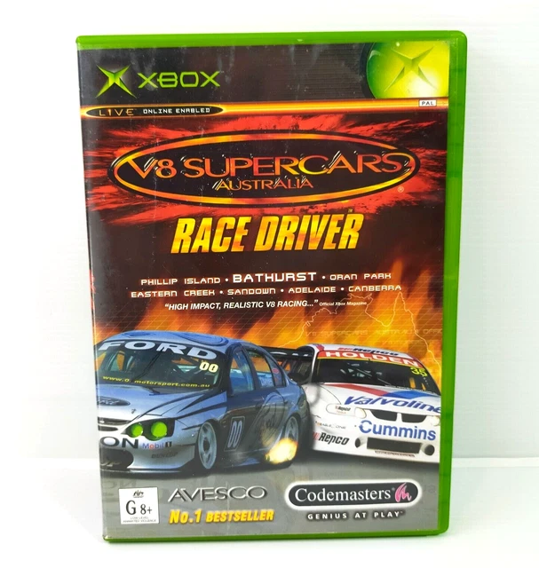 V8 SUPERCARS RACE Driver Xbox Pre-Owned Complete With Manual $12.95