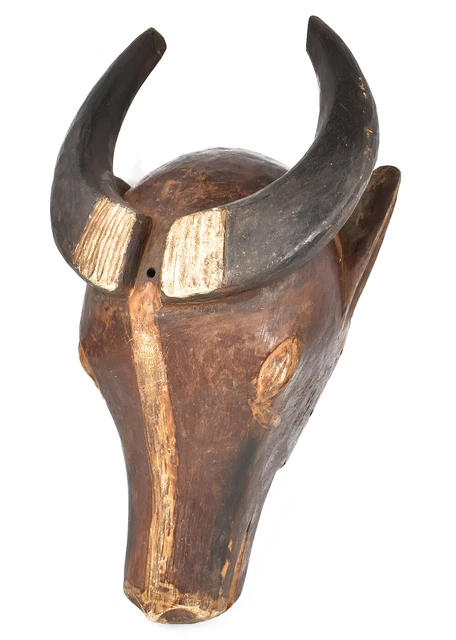 Suku Cow Mask Wood Congo African Art