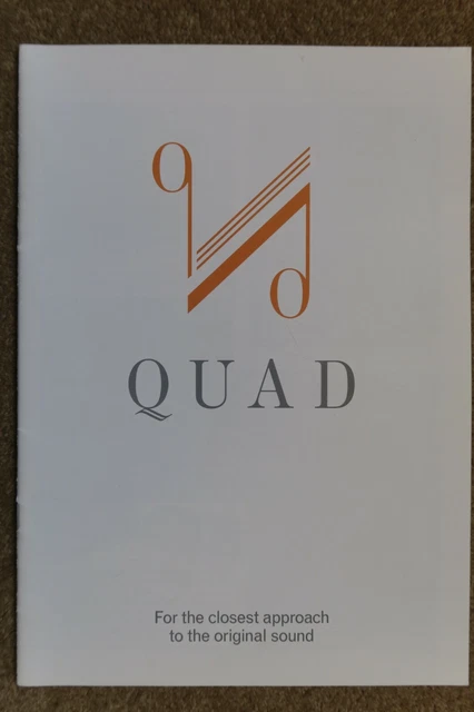 Rara brochure vendita quad hi-fi vintage c1987, i primi 50 anni, Nigel Kennedy