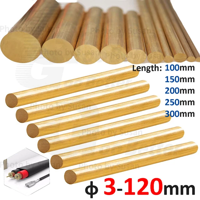 Kupfer Rundstange CuCr1Zr CW106C - 8mm Durchmesser 1000mm Länge