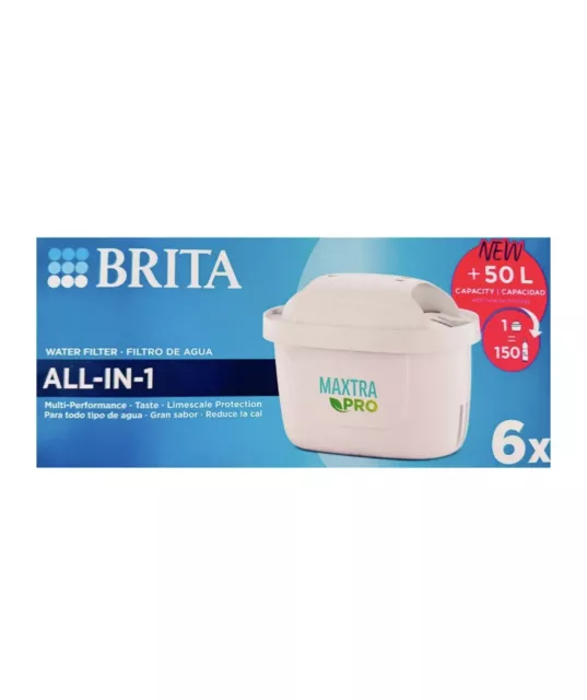 BRITA MAXTRA PRO All-in-1 Water Filter Cartridge 6 Pack .