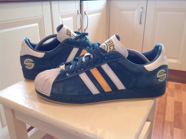ADIDAS ORIGINALS SUPERSTAR Seattle Sonics NBA Trainers RARE Uk
