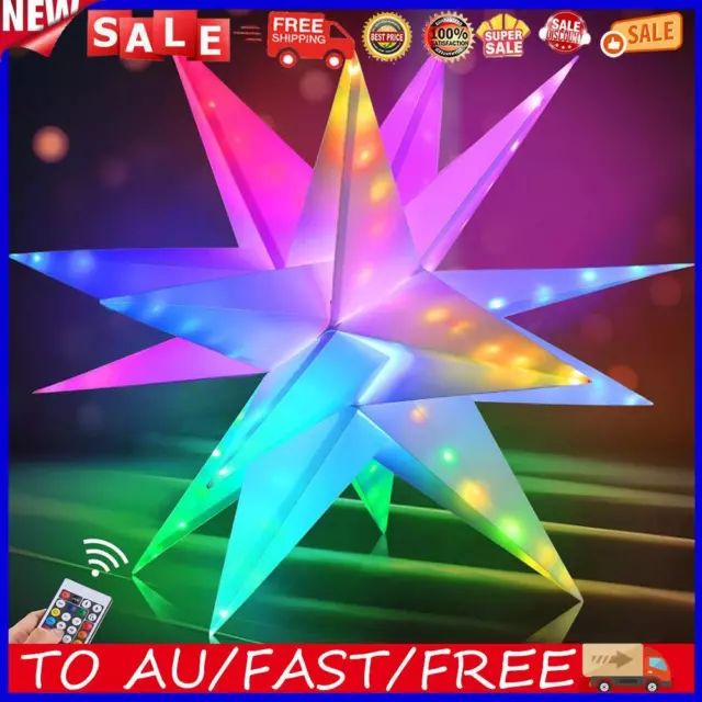LED Christmas Star Tree Topper APP Remote Control 25/40/50/60CM 3D Star Treetop