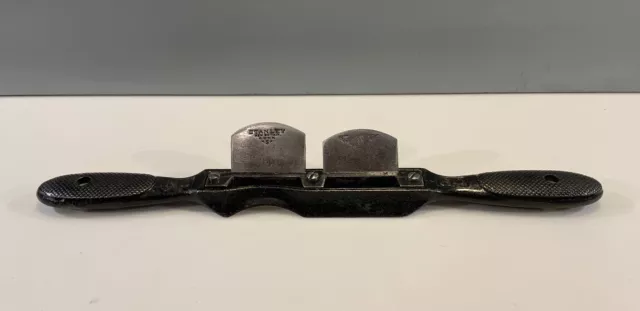 VINTAGE STANLEY No 60 DOUBLE CUTTER SPOKESHAVE CURVED AND FLAT SOLE MADE IN USA