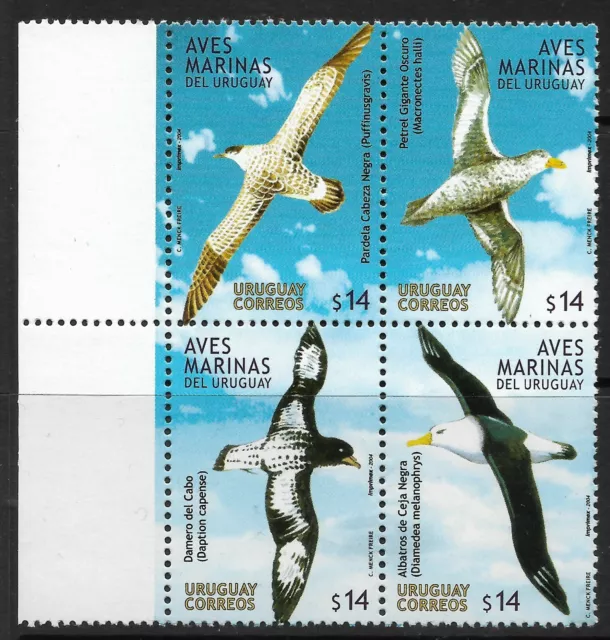 Stamps-Uruguay. 2004. Sea Vögel Set, 4 Block Sg : 2879a. Postfrisch