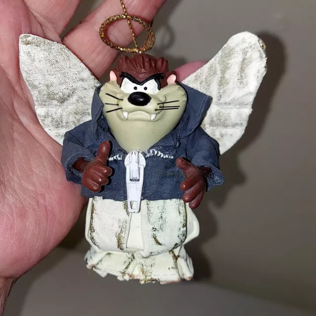 Taz Angel Christmas Ornament 1997 Warner Brothers Store Biker Jacket Vintage