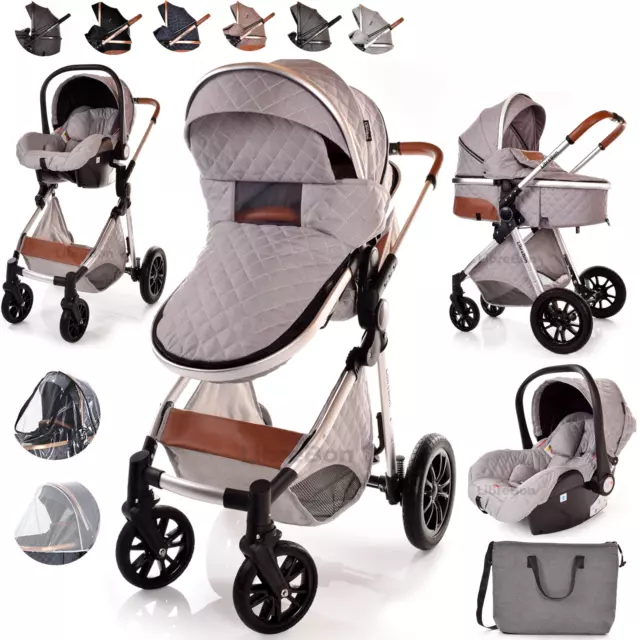 Baby Buggy Pushchair Lightweight Pram Child Stroller 3 in1 Travel System GIFTS