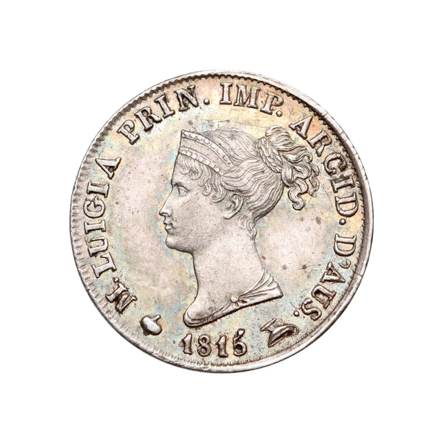 Italie - Duché de Parme - 5 Soldi 1815 Milan - Marie-Louise - Argent - SUP