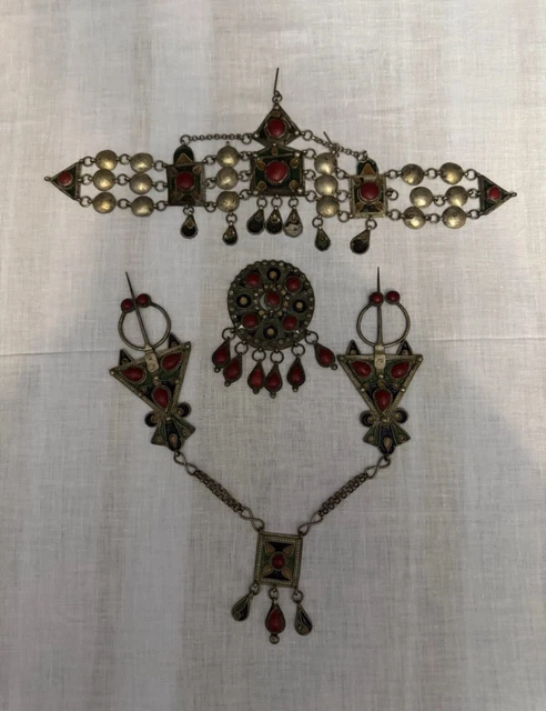 Parure De Bijoux Kabyles En Argent 925 émaillé - Neuf Avec étiquettes - Style Ethnique & Artisanal