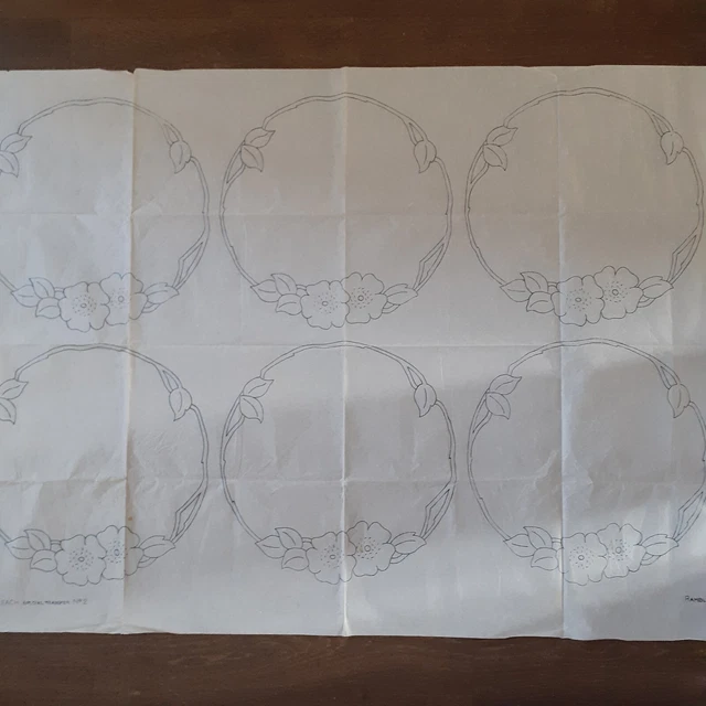 Blanqueador antiguo de transferencia de patrones de bordado vintage (Vv)