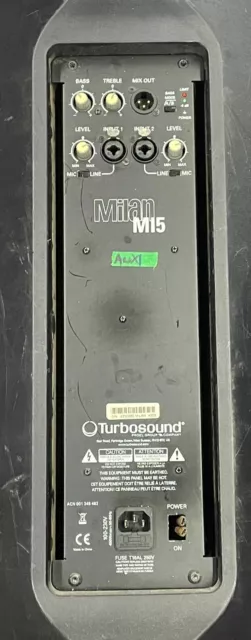 Turbosound Milan M15 Amp Amplifier As Is For Parts Or Repair No Power Switch