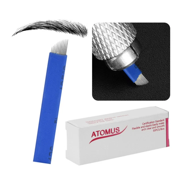 50 Pcs Lip Needles Eyebrow Needle Hand Tools Blank 9